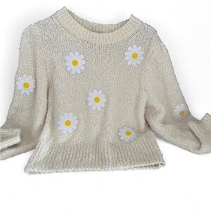 & Other Stories Cream Sweater with Daisy Accents